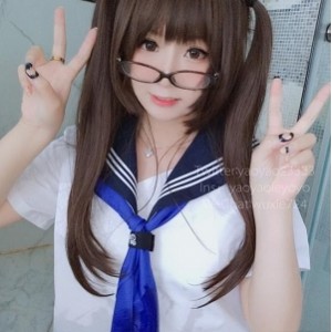 微博摇摇乐yoyo蓝色JK作品